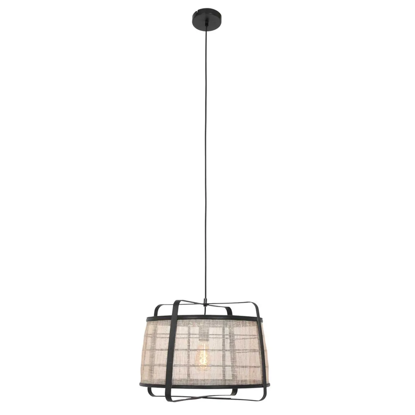 Anne Light & Home Hanglamp Capos Jute Naturel/Zwart