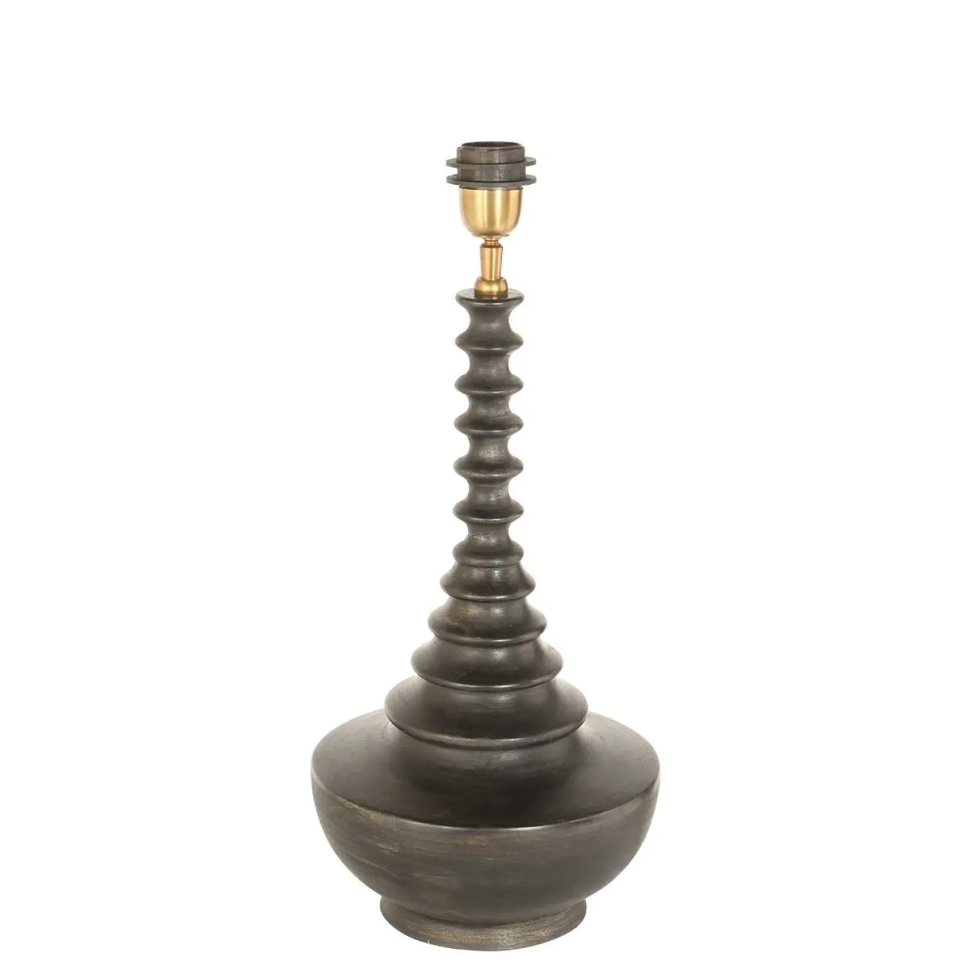 Anne Light & Home Lampvoet Bois Bol Hout Zwart