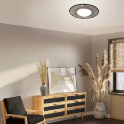 Anne Light & Home Plafondlamp Aura Bamboe Zwart/Naturel Ø50cm