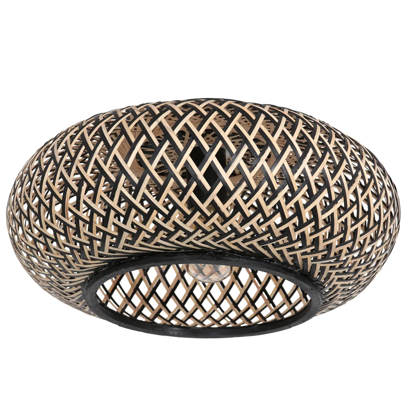 Anne Light & Home Plafondlamp Maze Bamboe Zwart/Naturel Ø40cm