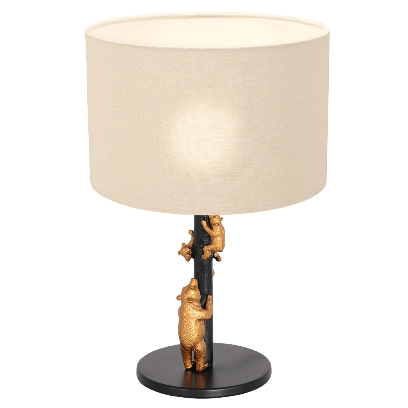 Anne Light & Home Tafellamp Animaux Beren Grof Linnen Wit