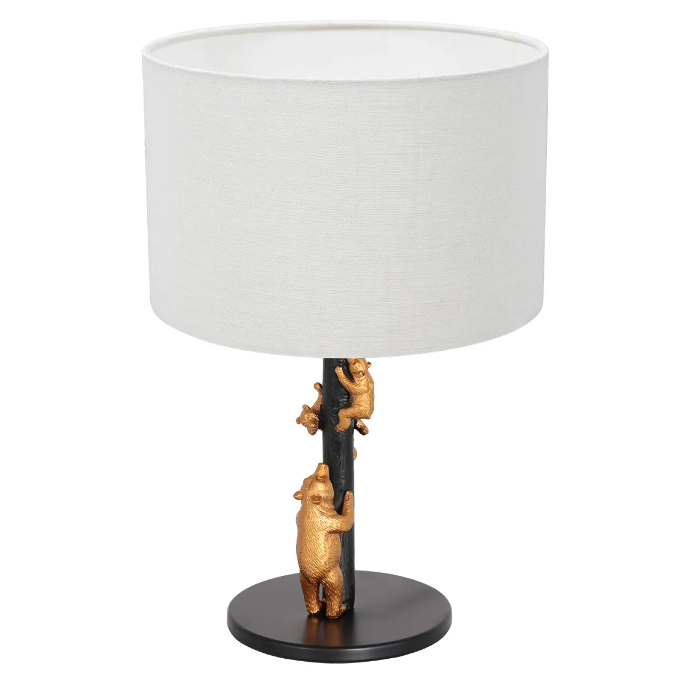 Anne Light & Home Tafellamp Animaux Beren Grof Linnen Wit
