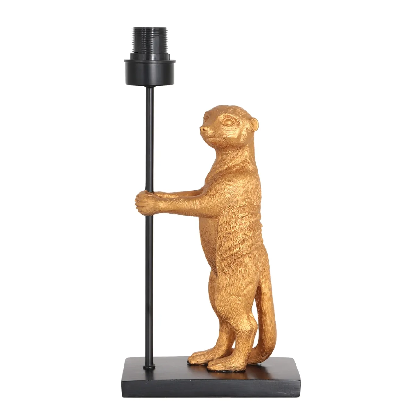 Anne Light & Home Tafellamp Animaux Stokstaartje Linnen Zwart/Goud