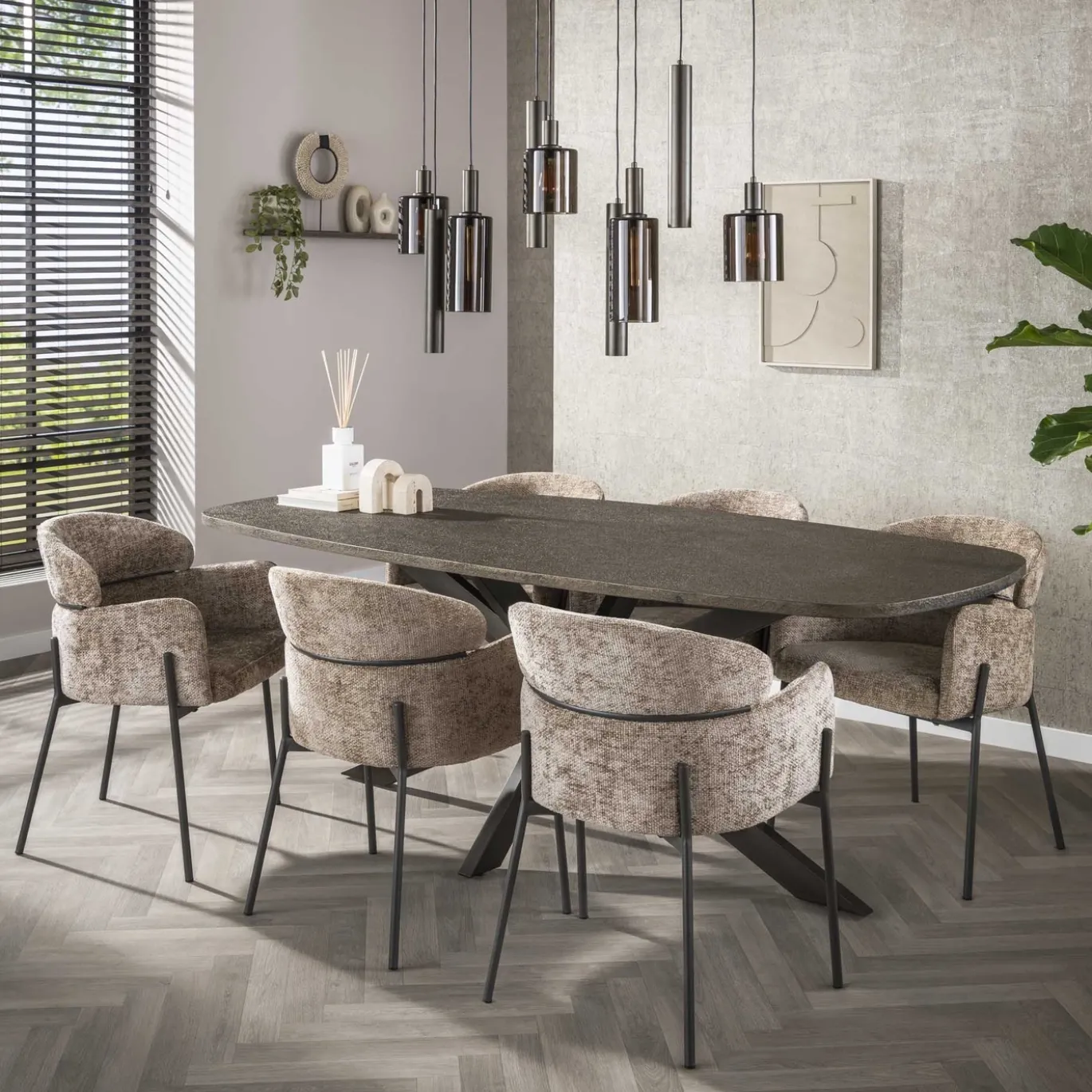 Armstoel Curva Hoven Champagne - Giga Meubel