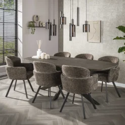 Armstoel Embrace Draaibaar Hoven Taupe - Giga Meubel