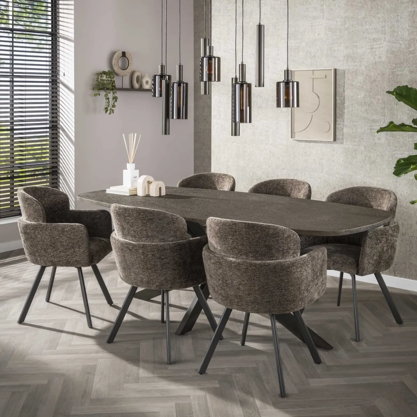 Armstoel Embrace Draaibaar Hoven Taupe - Giga Meubel