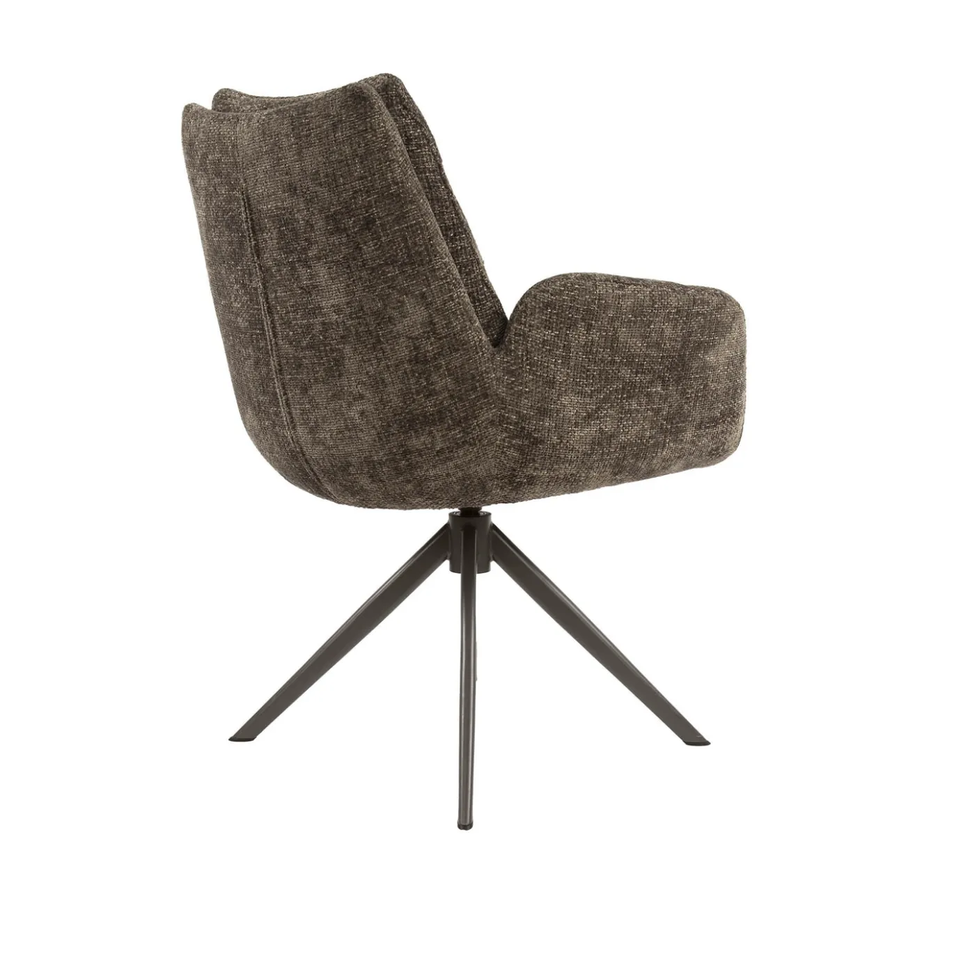 Armstoel Hoven Draaibaar Taupe/Bruin - Giga Meubel