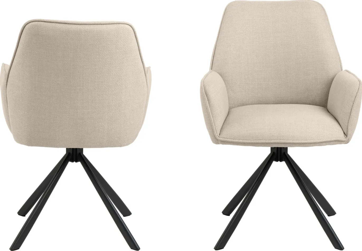 Armstoel Lugo Beige Draaibaar - Giga Living