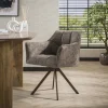 Armstoel Raster Draaibaar Hoven Taupe/Bruin - Giga Meubel