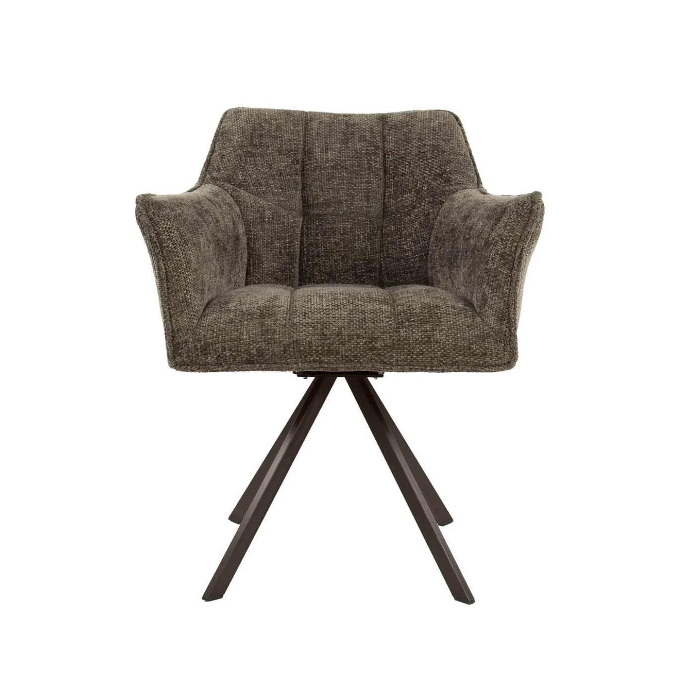Armstoel Raster Draaibaar Hoven Taupe/Bruin - Giga Meubel