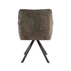 Armstoel Raster Draaibaar Hoven Taupe/Bruin - Giga Meubel