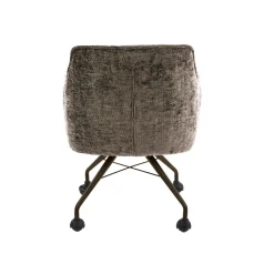 Armstoel Raster Wieltjes Hoven Taupe/Bruin - Giga Meubel
