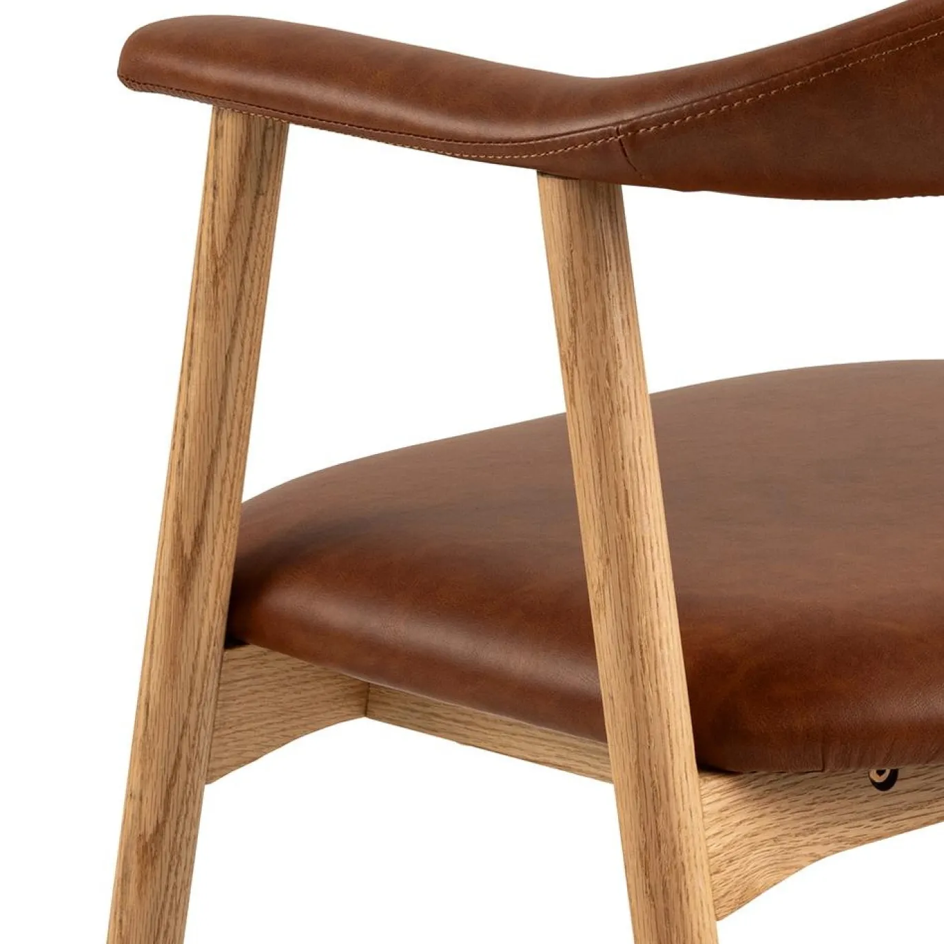 Armstoel Tesido PU-Leer Bruin - Giga Living