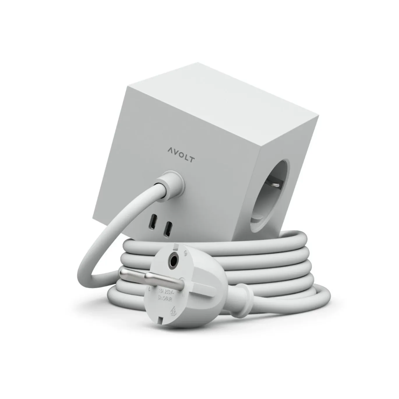 Avolt Stekkerdoos Square 1 - USB-C 1,8m Gotland Grey