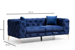 Bank Como 2-Zits Blauw