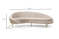 Bank Eses 3-Zits Beige Links