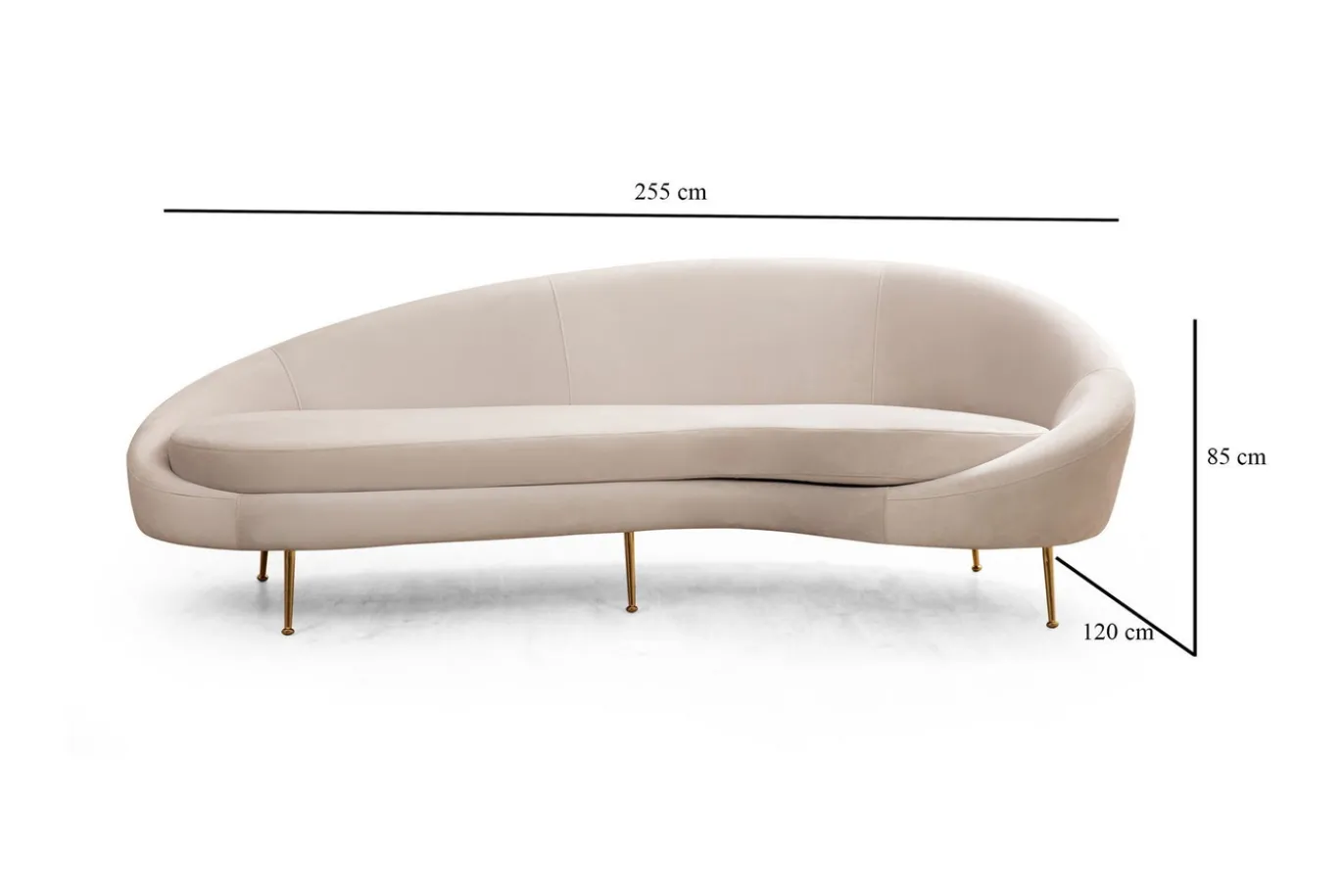 Bank Eses 3-Zits Beige Rechts