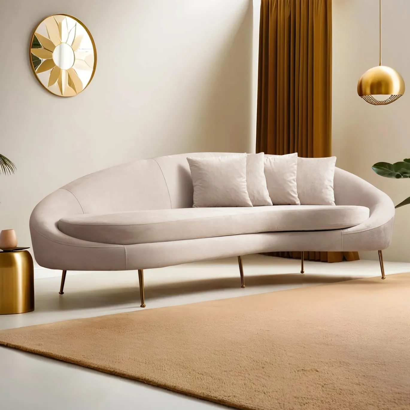 Bank Eses 3-Zits Beige Rechts