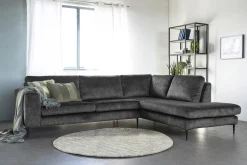 Bank Kirsten 3-zits Zithoek + Ottomane Rechts Adore Antraciet