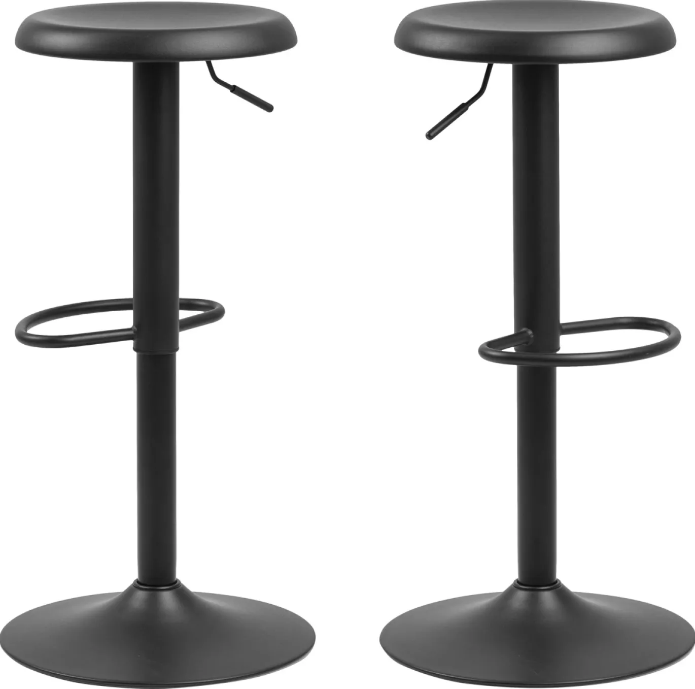 Barkruk Ammonite PU-Leer Zwart Verstelbaar - Giga Living