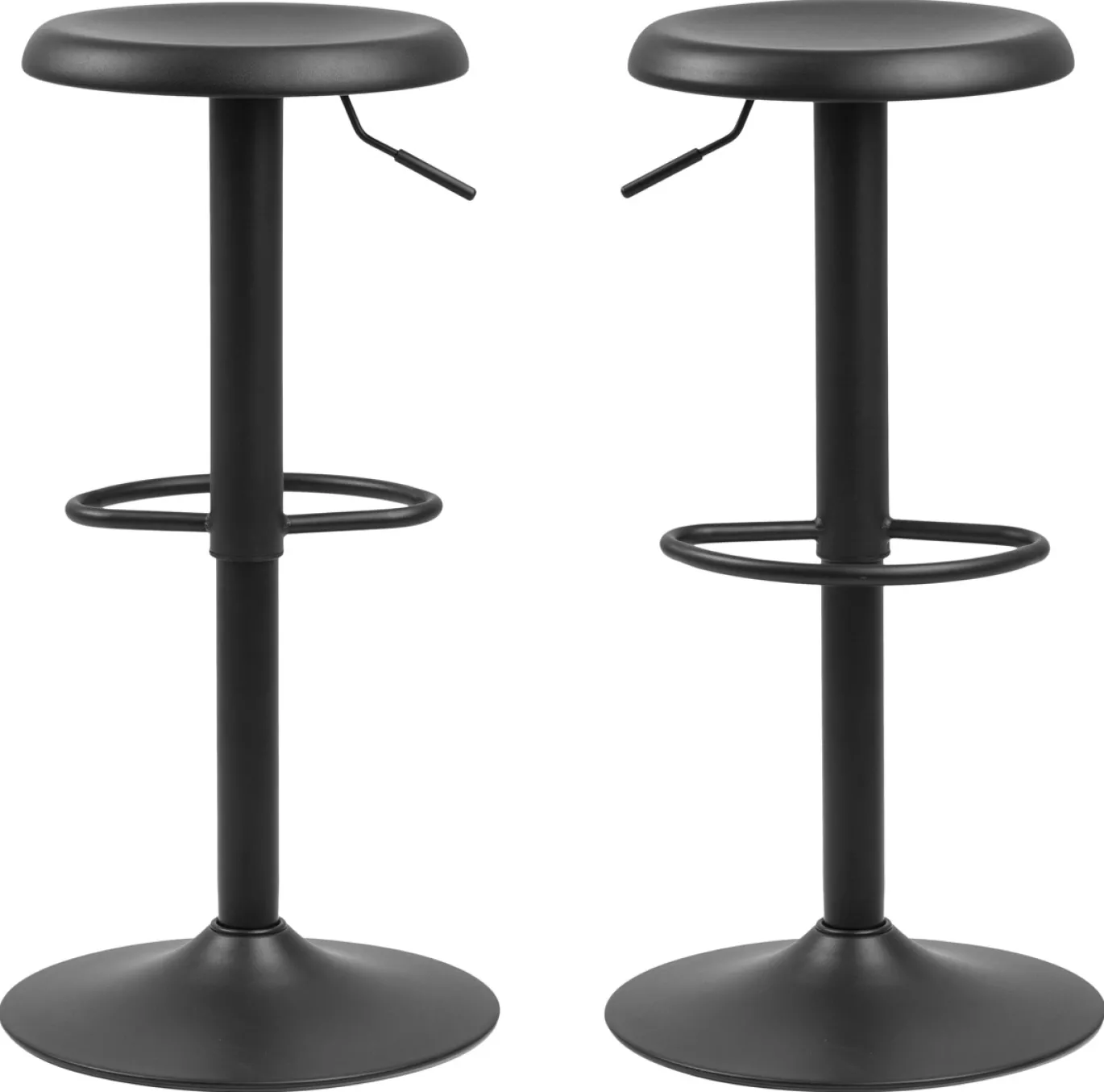 Barkruk Ammonite PU-Leer Zwart Verstelbaar - Giga Living