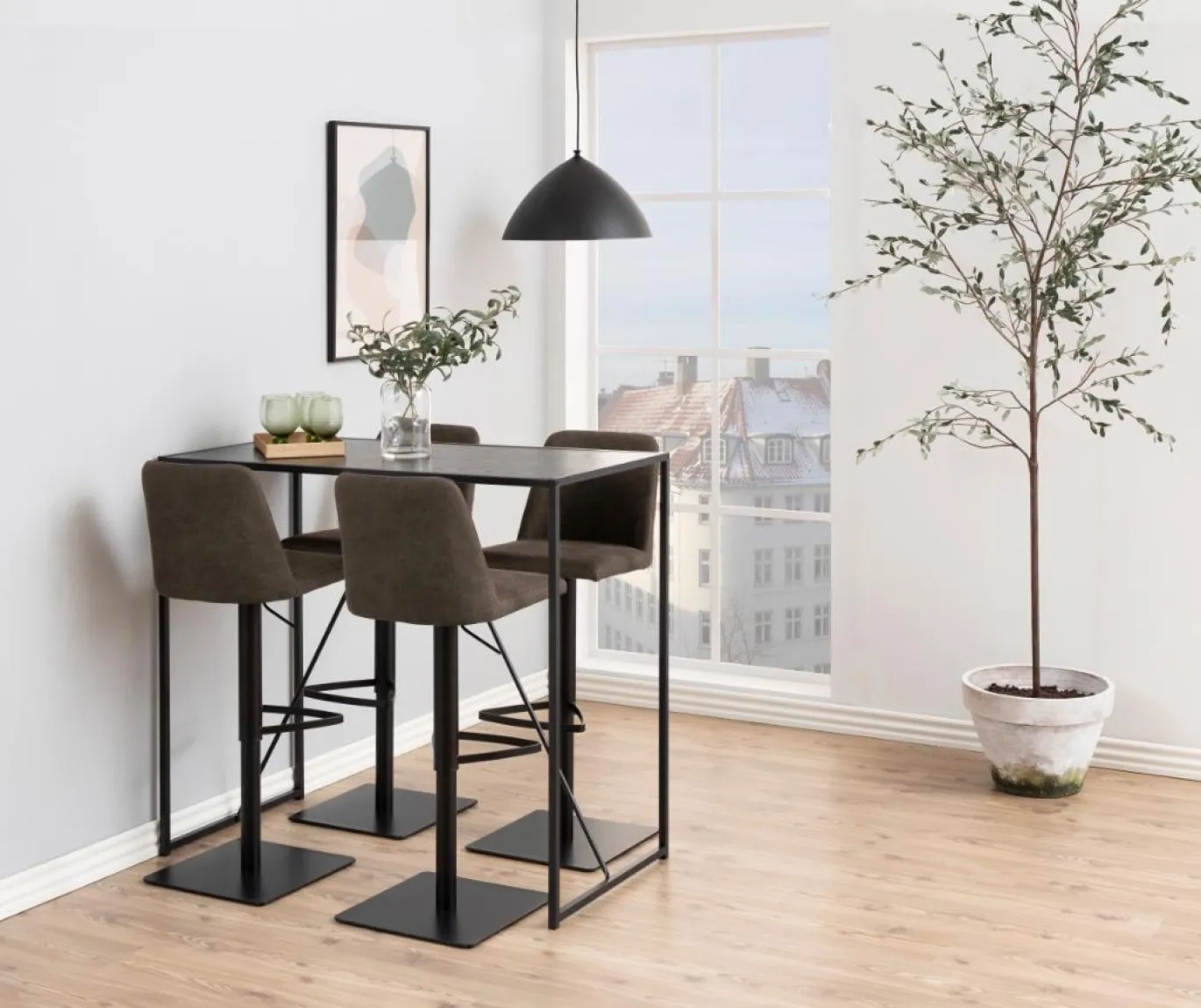 Barkruk Asmund Antraciet Preston - Giga Living