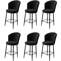 Barkruk Fora Zwart Set van 6