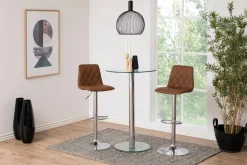 Barkruk Framsta Bruin Pu Dove - Giga Living