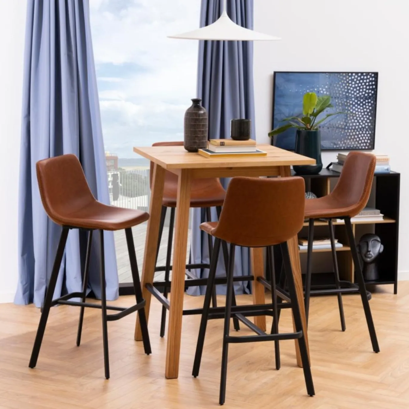Barkruk Isdal Brandy Pu Retro - Giga Living
