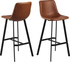 Barkruk Isdal Brandy Pu Retro - Giga Living