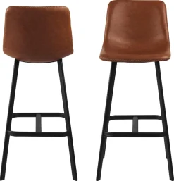Barkruk Isdal Brandy Pu Retro - Giga Living