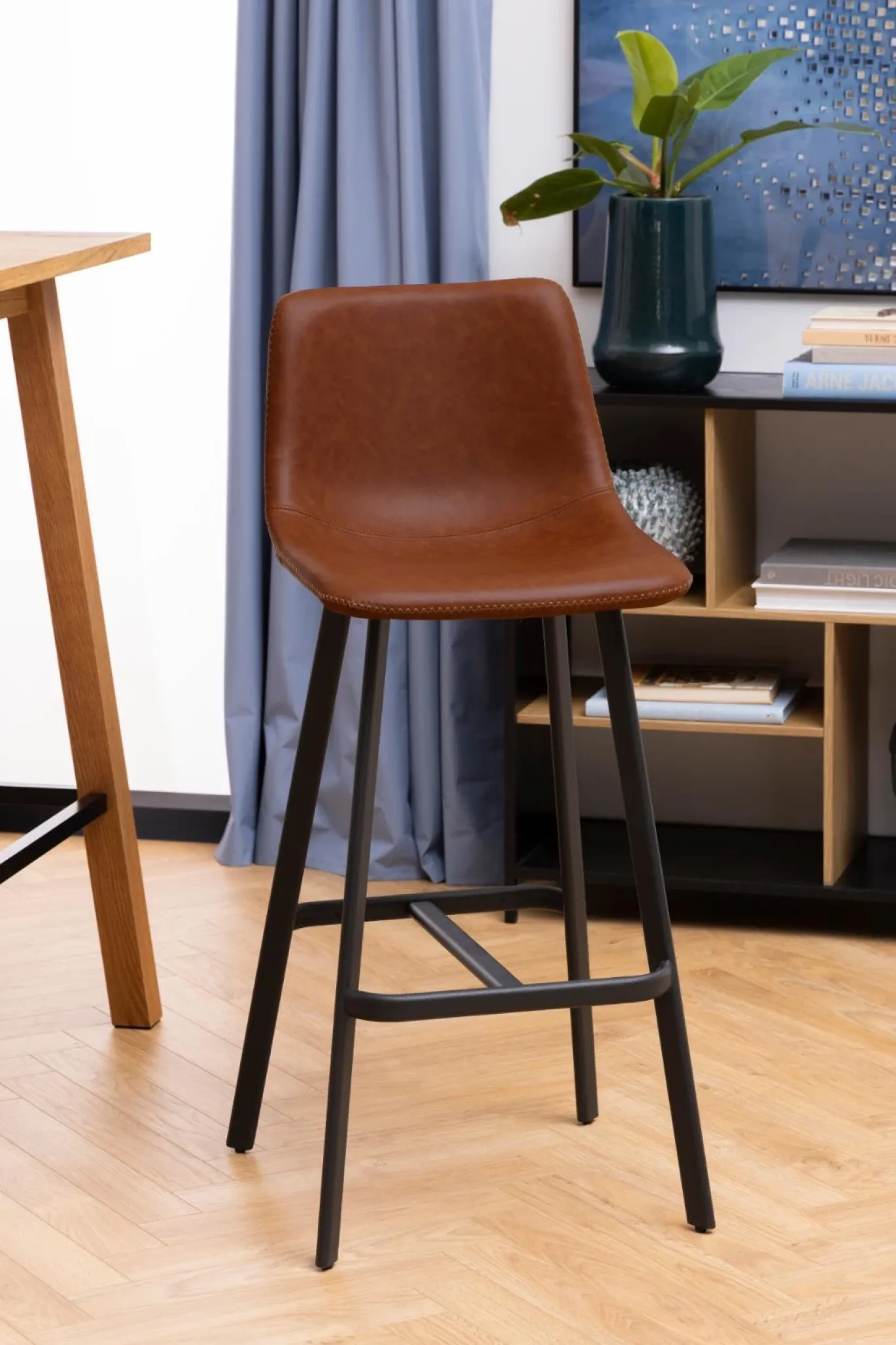 Barkruk Isdal Brandy Pu Retro - Giga Living