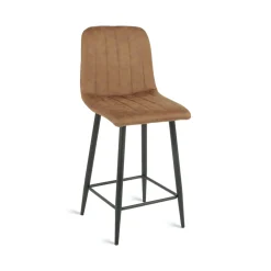Barkruk Jax Microleder Cognac - Giga Meubel