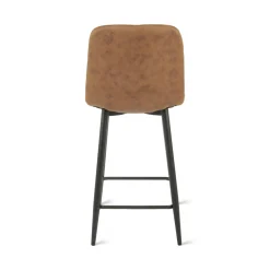 Barkruk Jax Microleder Cognac - Giga Meubel
