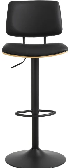 Barkruk Muris Zwart Pu - Giga Living