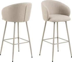 Barkruk Skive Beige Basel - Giga Living