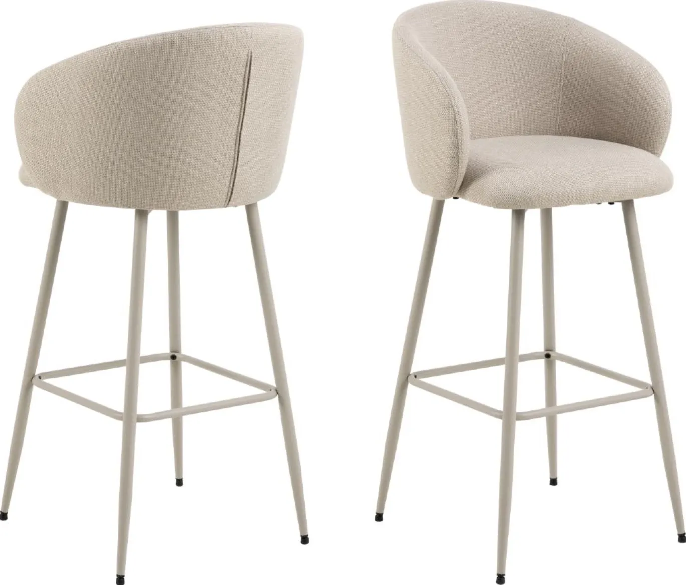 Barkruk Skive Beige Basel - Giga Living