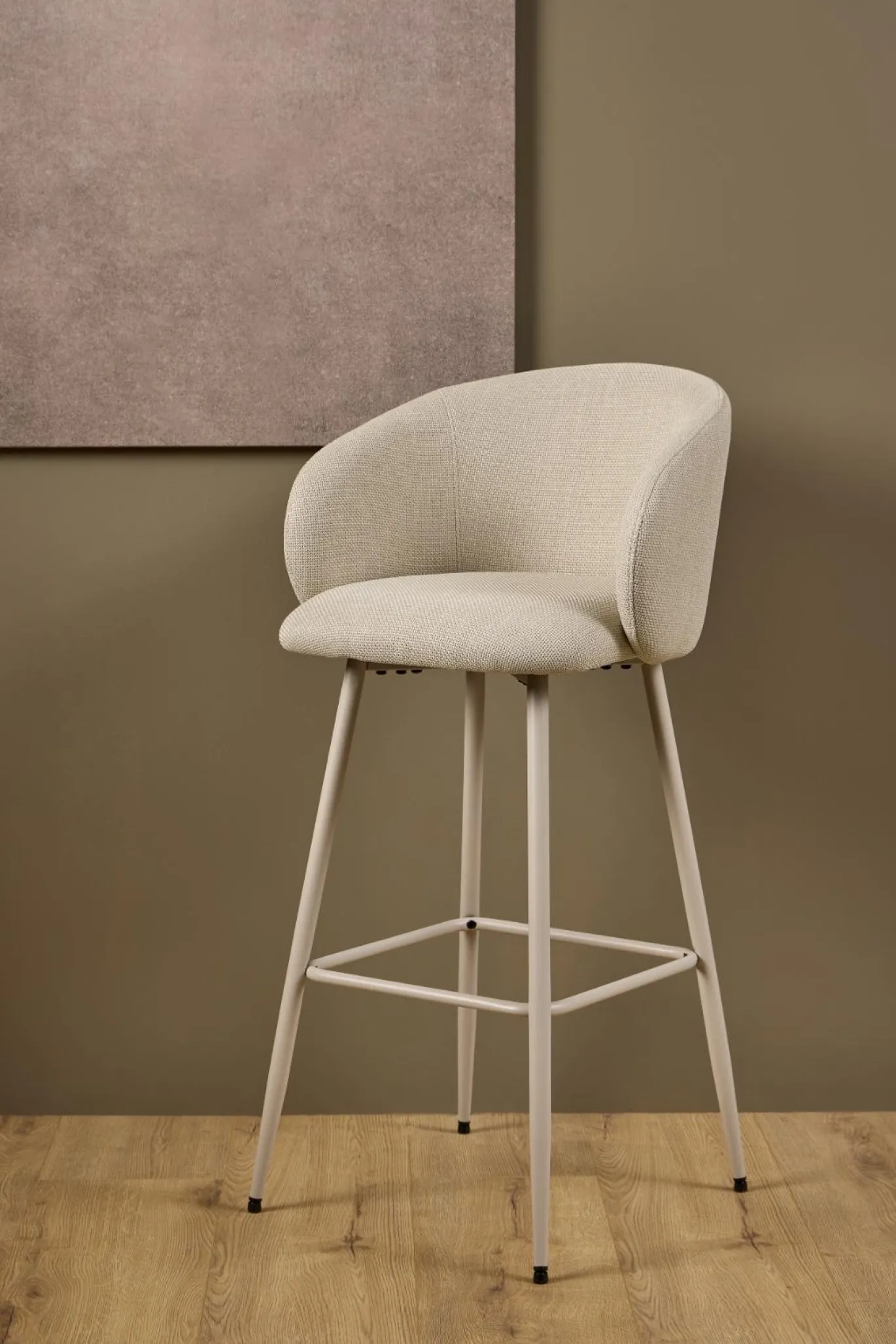 Barkruk Skive Beige Basel - Giga Living