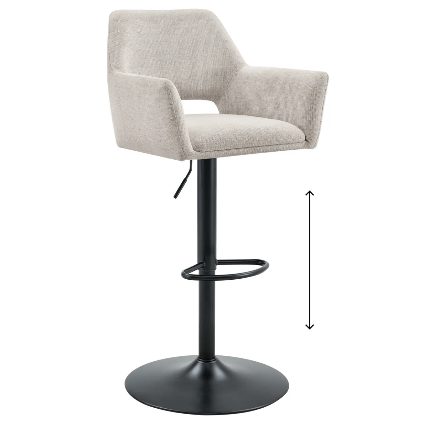 Barkruk Tess Linnen Beige - Giga Meubel