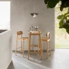 Barkruk Utzon Eikenfineer Mat Met Rugleuning - Giga Living