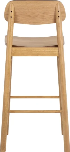 Barkruk Utzon Eikenfineer Mat Met Rugleuning - Giga Living
