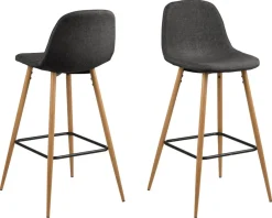 Barkruk Willy Grijs/Naturel Sawana - Giga Living