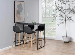 Barkruk Willy Grijs/Naturel Sawana - Giga Living
