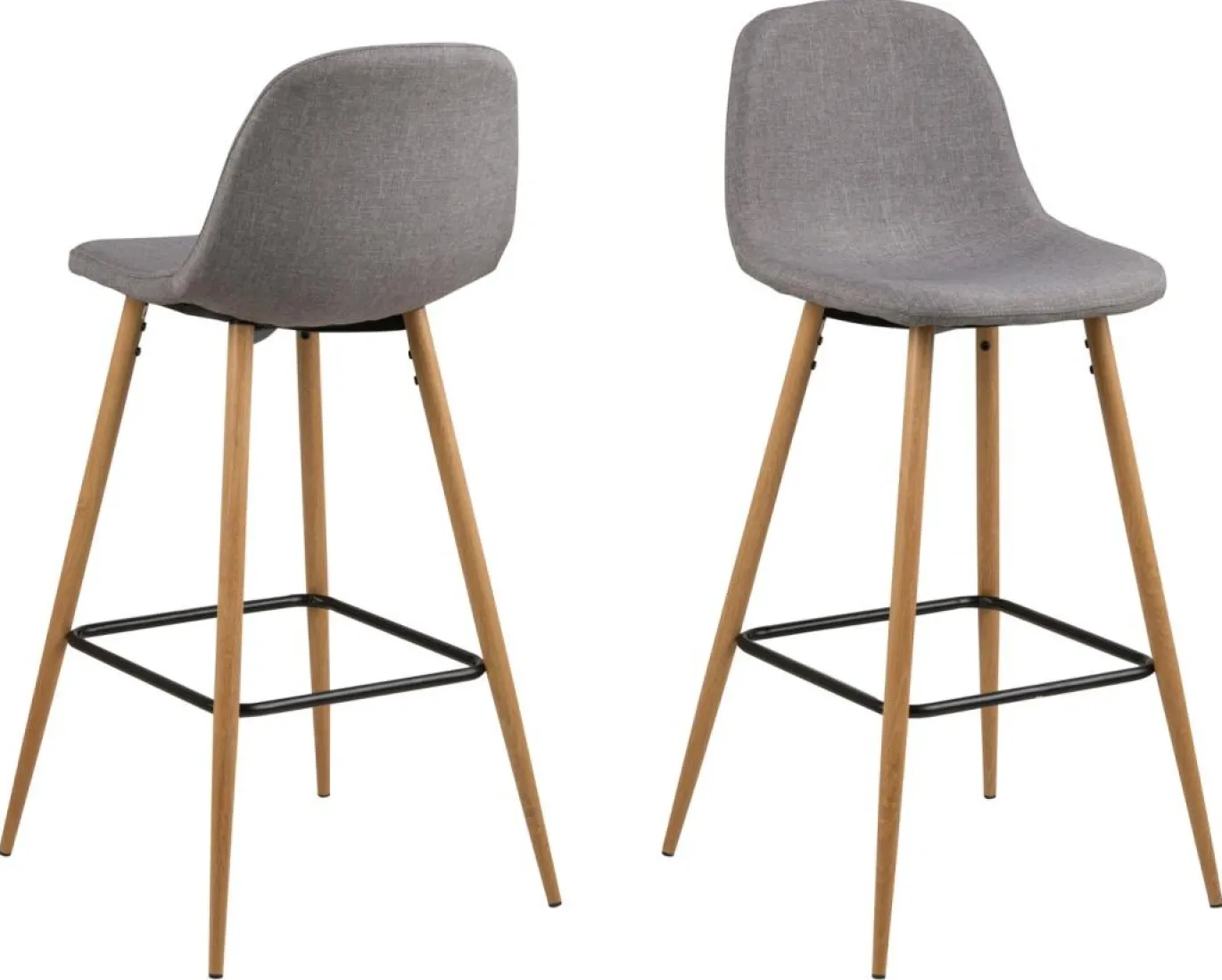 Barkruk Willy Lichtgrijs/naturel Sawana - Giga Living