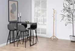 Barkruk Willy Lichtgrijs/zwart Sawana - Giga Living