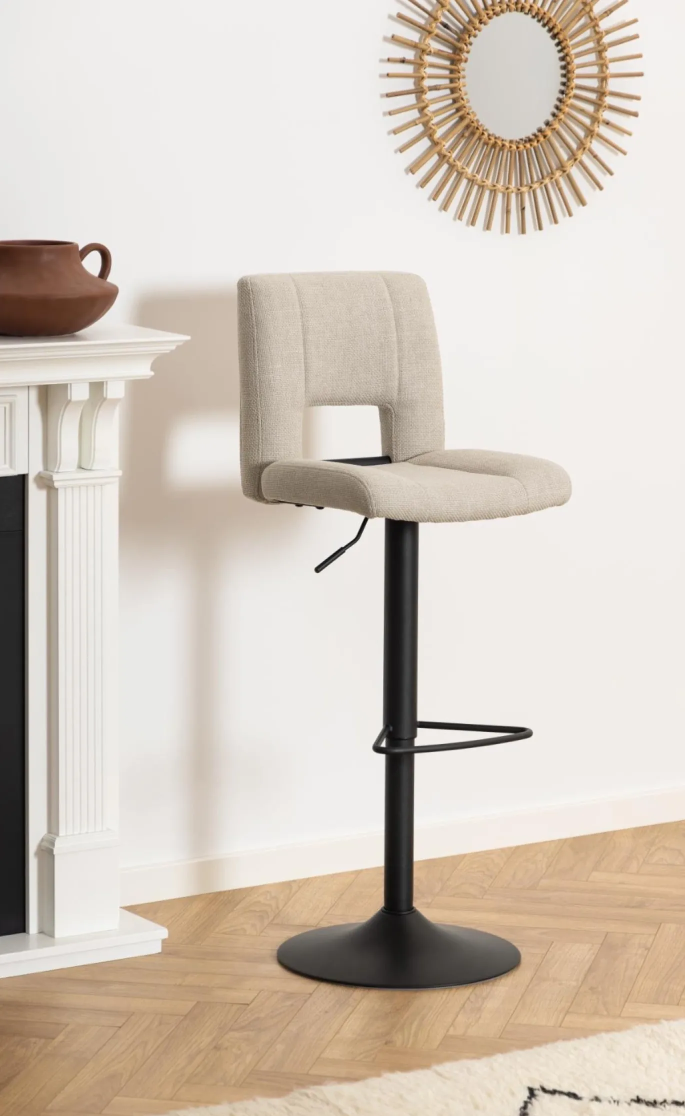 Barkruk Wistad Beige Basel - Giga Living