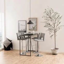 Barkruk Wistad Lichtgrijs Corsica - Giga Living
