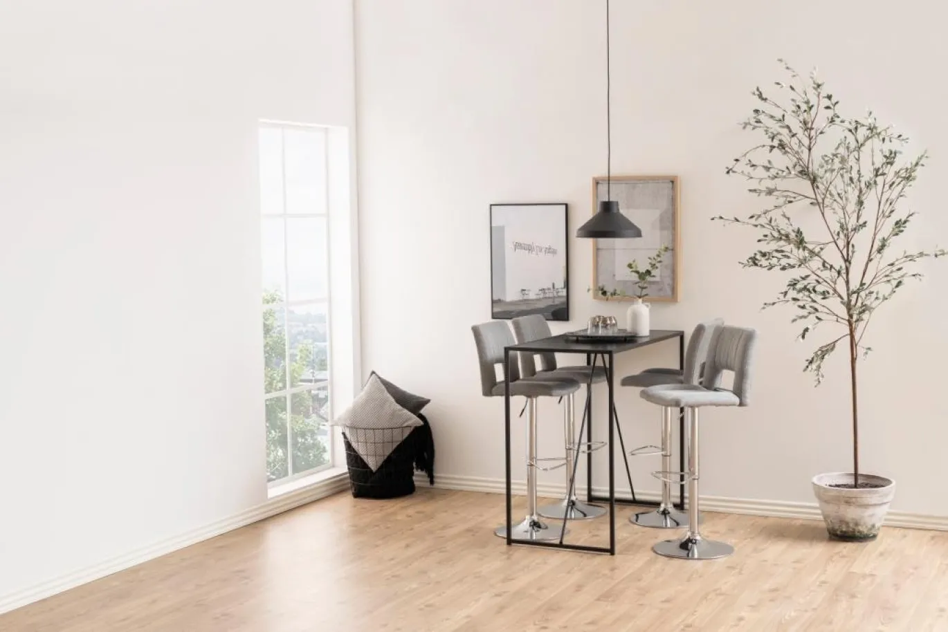 Barkruk Wistad Lichtgrijs Corsica - Giga Living