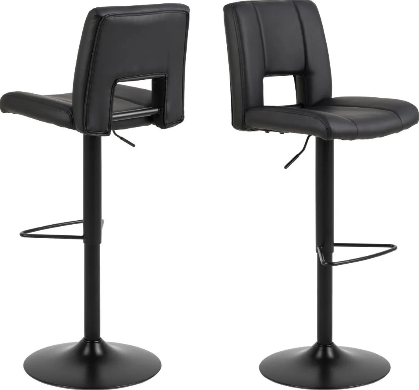 Barkruk Wistad Zwart Pu - Giga Living