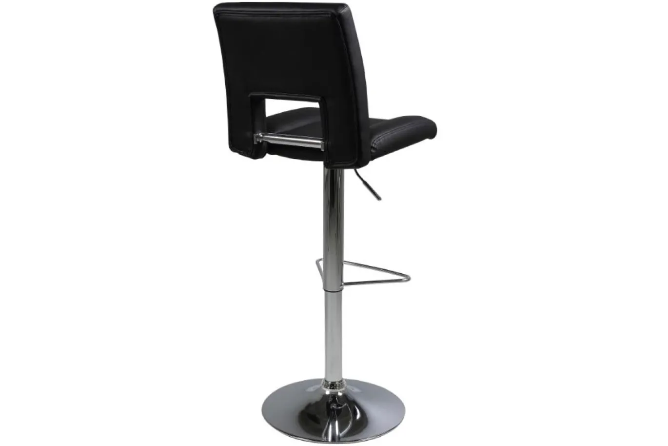 Barkruk Wistad Zwart/Zilver Pu - Giga Living